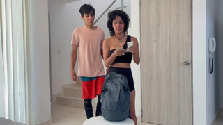 Little Hispanic pays her debt to her cougar stepbrother with a nice fuck and spunk in her nice snatch.