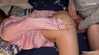 First DOUBLE PENETRATION for Cicii Doll - She begged me to Fuck Her until she comes on Both Penii!