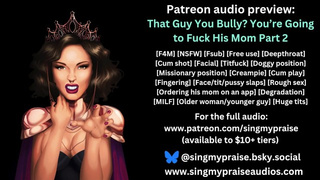 That Stud You Bully? You're Going to Fuck His Mom Part two erotic audio preview -Singmypraise