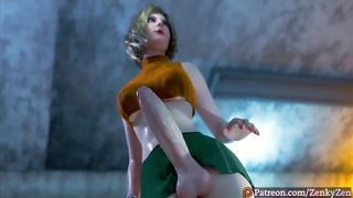 Cute orgy of futa in pool with giant schlongs and a lot spunk