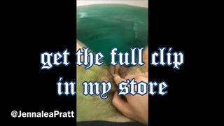 Playing with my Extremely Hairy Pussy and Giant Clit in the Tub TEASER