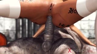 Super Sexy Cute College Slut Gets Drilled Hard by an Evil Clown in an Abandoned Hospital