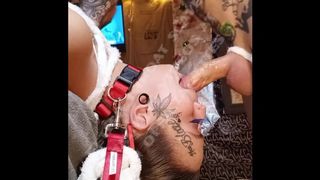 Upside down face fuck Deepthroat