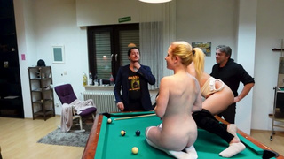 SPUNK EVERYWHERE!! Billiard evening escalates into ultra perverse jizz orgies gang-bang!