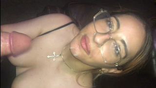 Charming Teeny Ahegao Rossi Throatfuck Cum-Shot