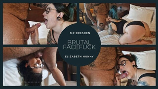Muscle Bear Hard Face Fuck w Submissive Whore Elizabeth Hunny
