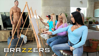 BRAZZERS - Robbin Banx & MJ Young Get On Stage And Share Duncan's Tasty Dong In A Charming 3some